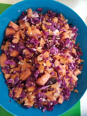 caribbean cole slaw without dressing